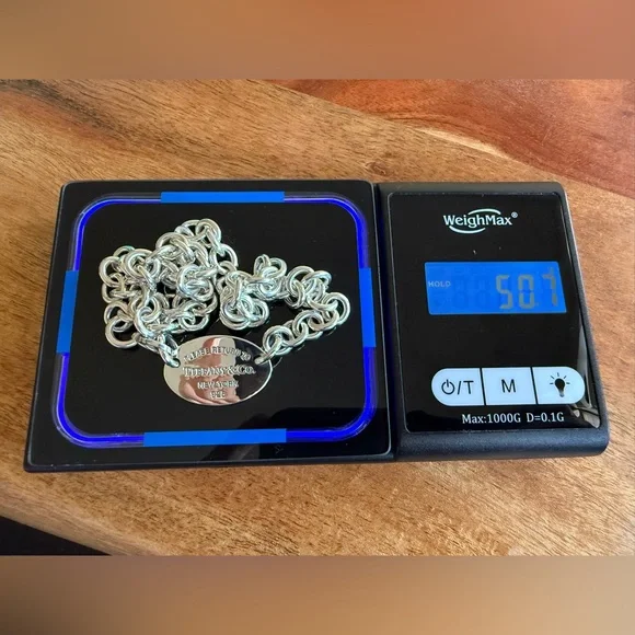 Modern Version Tiffany&Co. Please Return To Oval Tag Necklace 15.25” - Picture 9 of 9